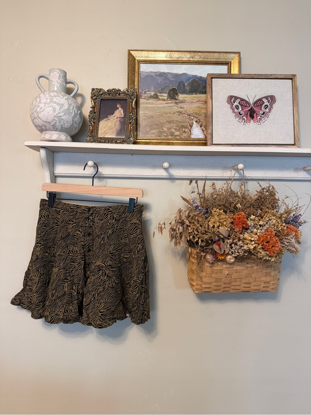 Urban Outfitters Mini Skirt in Black and Brown Zebra Print